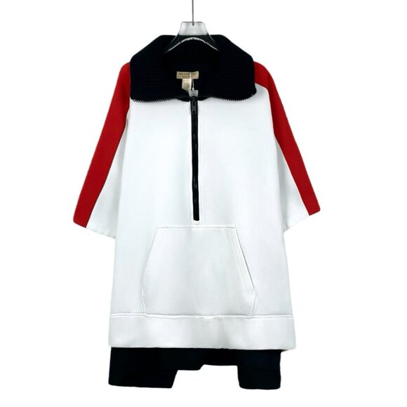 CM0077 Burberry Colorblock Cotton Half-Zip Cape Jacket 1 Size S